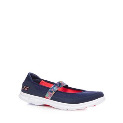 Navy 'Go Step - Bloom' flat shoes